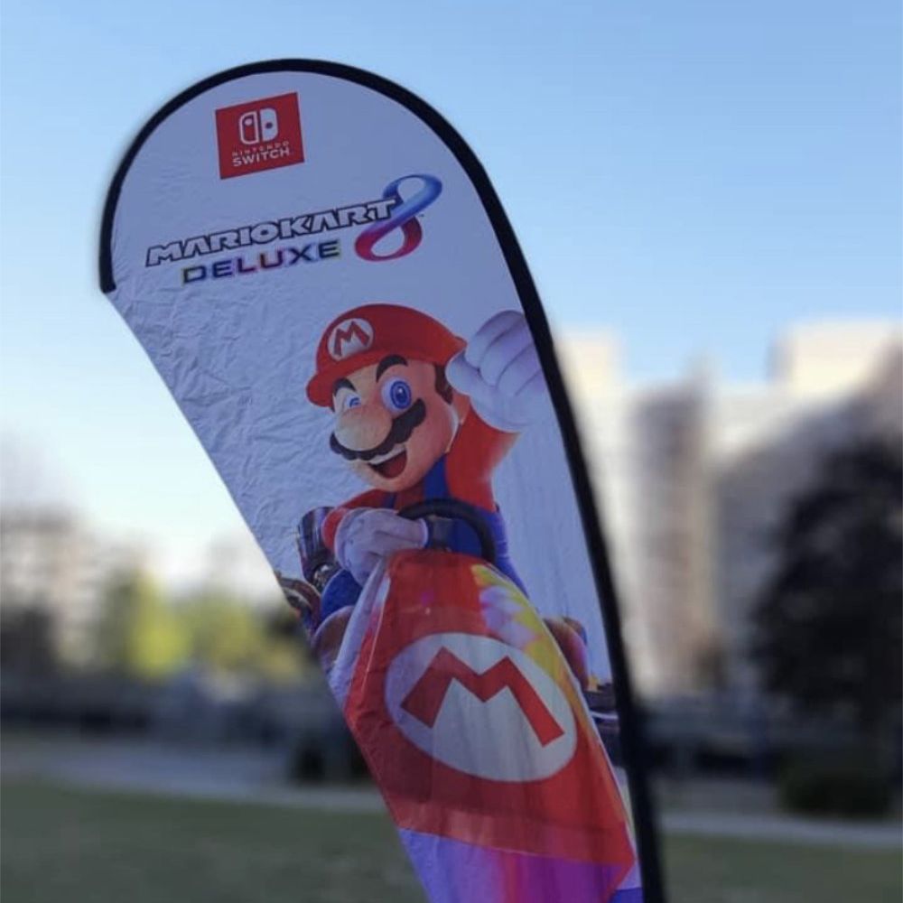 Fahnen Aufsteller Mario Kart 8